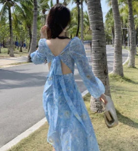 Printed Long Skirt for Summer Seaside Vacation